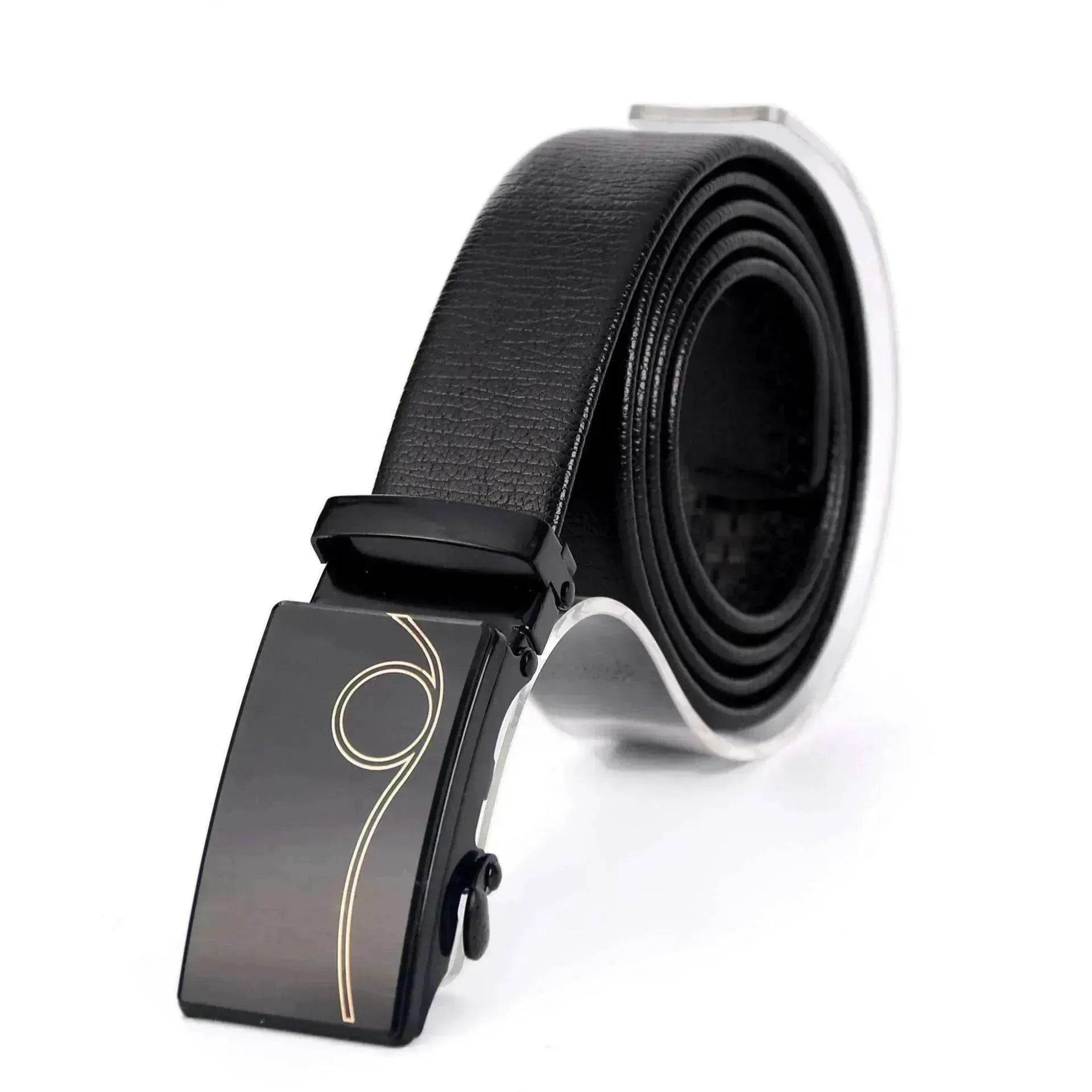 Belt Men's Automatic Buckle Belt Mirror Acrylic Iron Button Men's Business Casual Belt - www.Shopthatapp.com