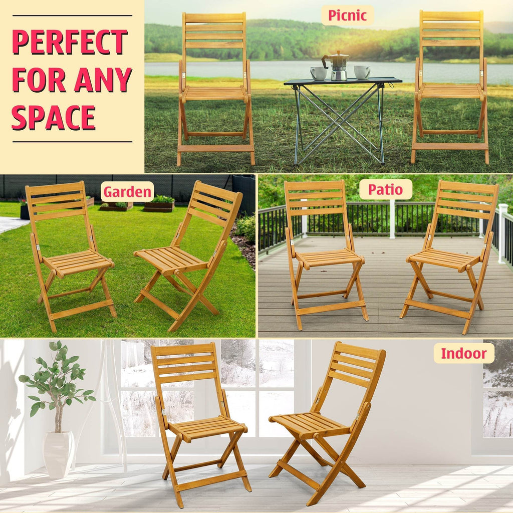 Tranquillo Anya Acacia Wood Folding Chairs Set of 2 - www.Shopthatapp.com
