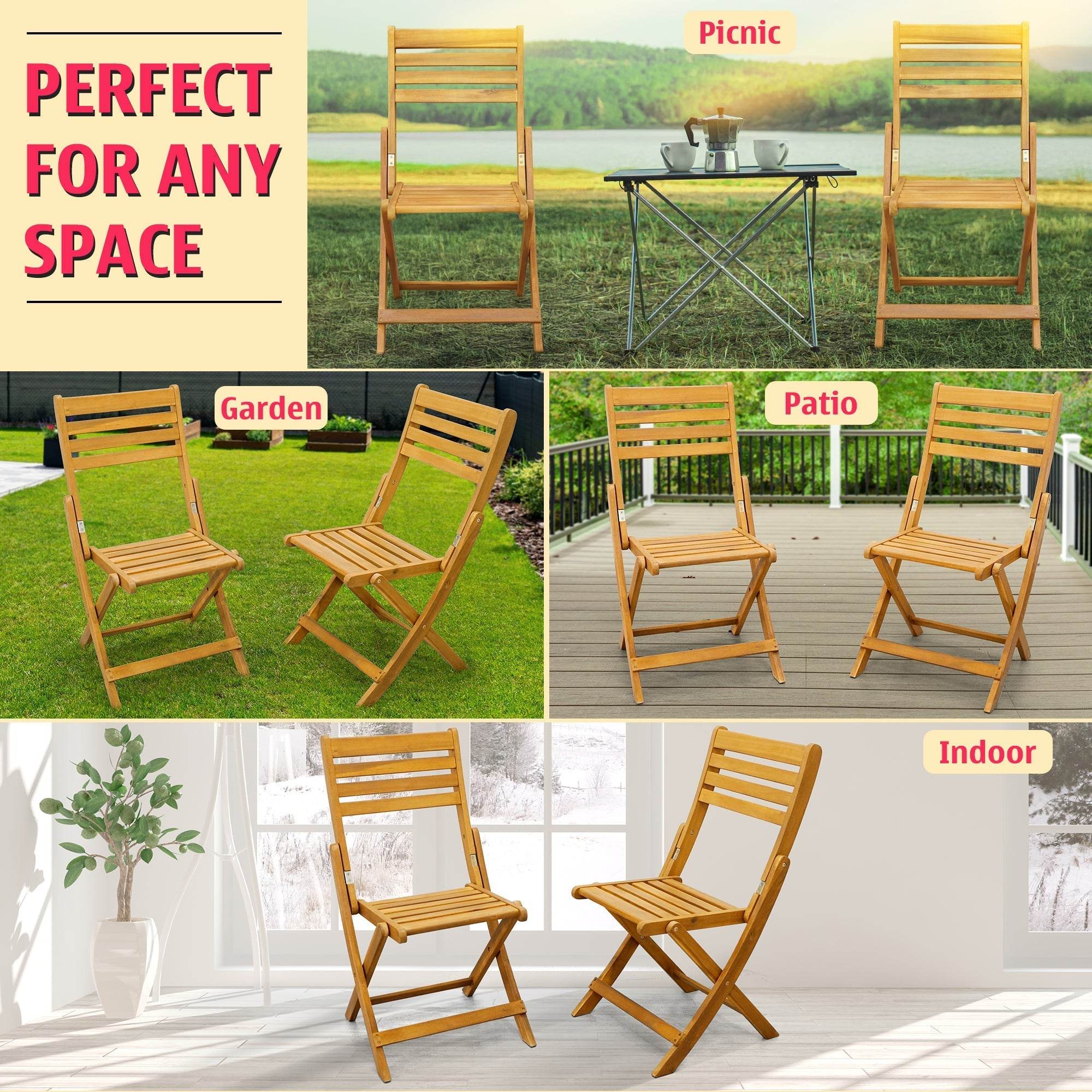 Tranquillo Anya Acacia Wood Folding Chairs Set of 2 - www.Shopthatapp.com