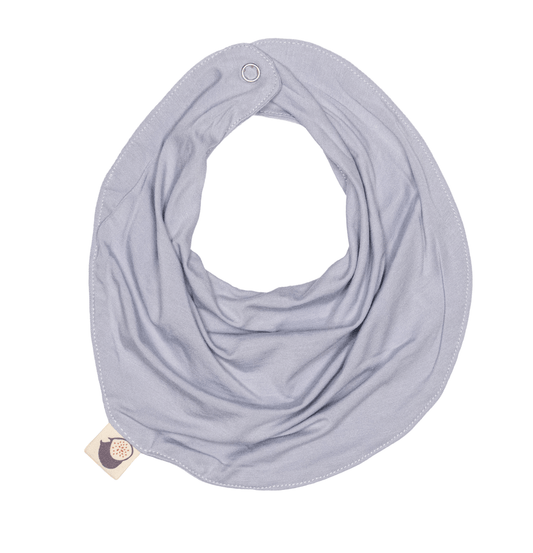 Bavoir en bambou drapé gris lilas