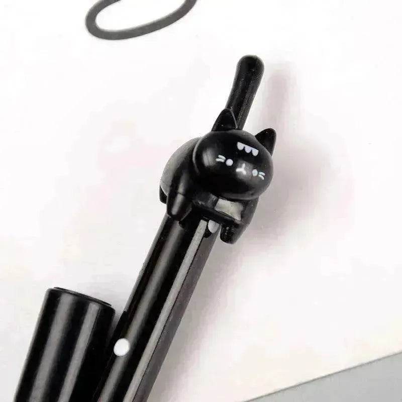 Black & White Cat Pattern Office School Supplies Gel Pen - www.Shopthatapp.com