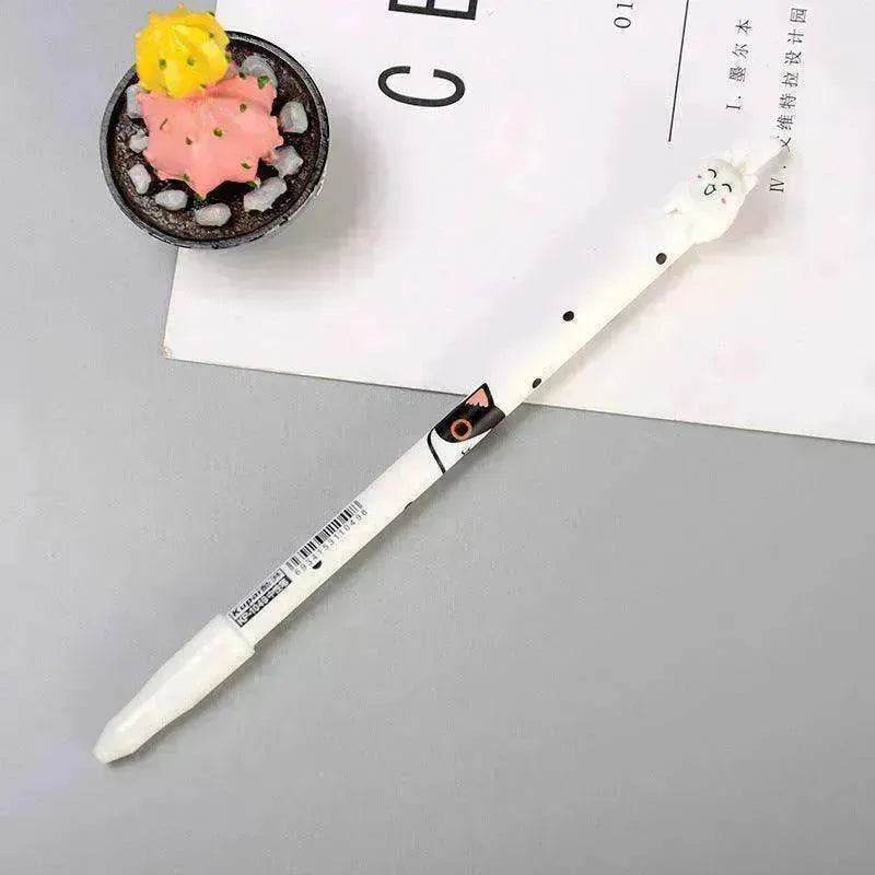Black & White Cat Pattern Office School Supplies Gel Pen - www.Shopthatapp.com