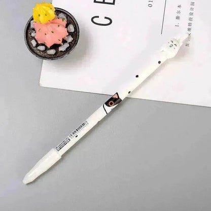 Black & White Cat Pattern Office School Supplies Gel Pen - www.Shopthatapp.com