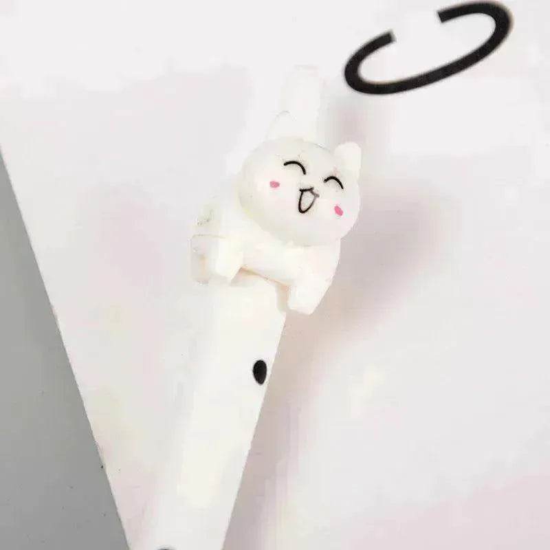 Black & White Cat Pattern Office School Supplies Gel Pen - www.Shopthatapp.com