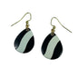 Boucles d'oreilles à lame tournante à rayures noires et blanches Colorado Deep Cup 