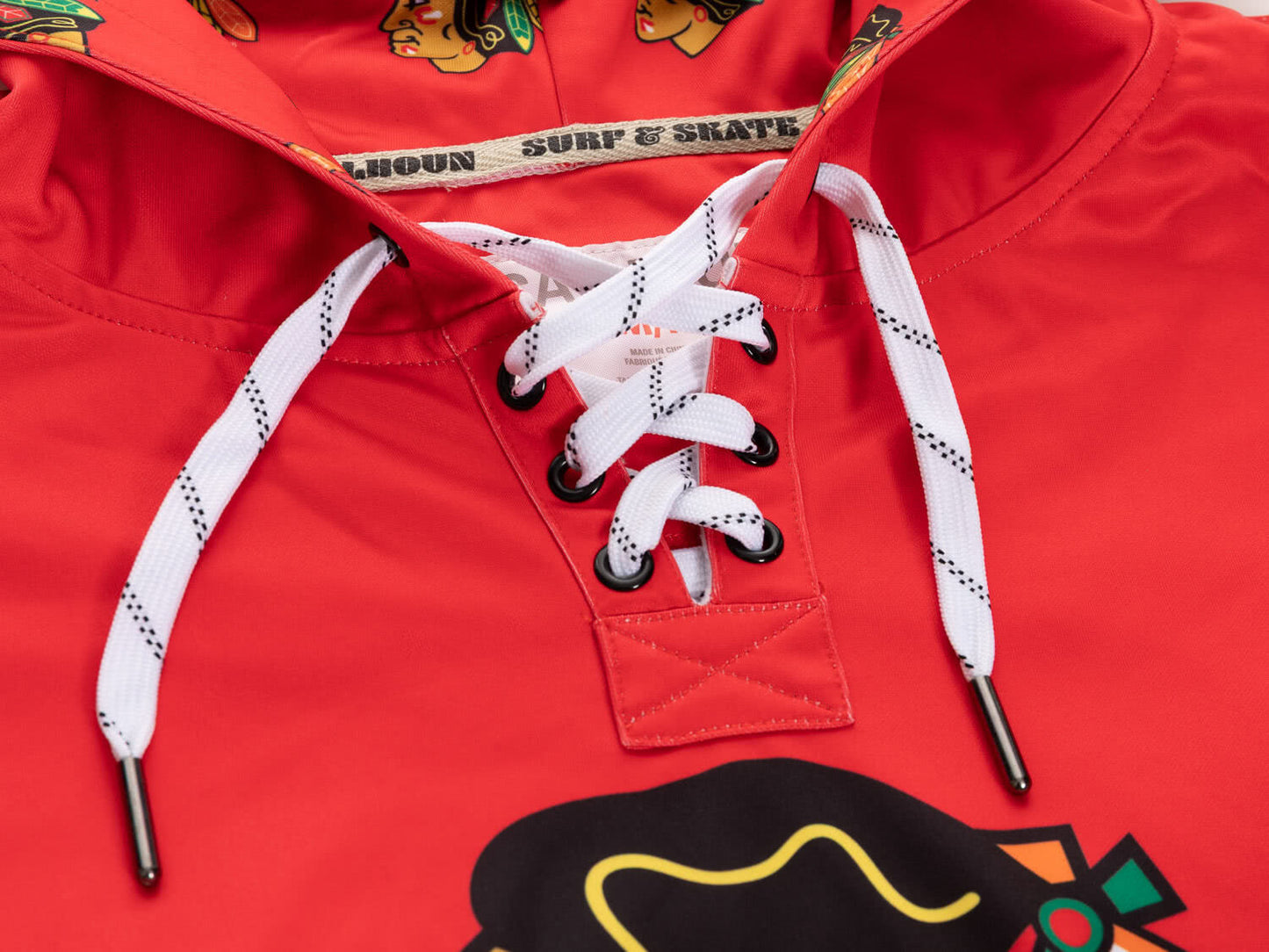Chicago Blackhawks Hockey Lace Hoodie - www.Shopthatapp.com