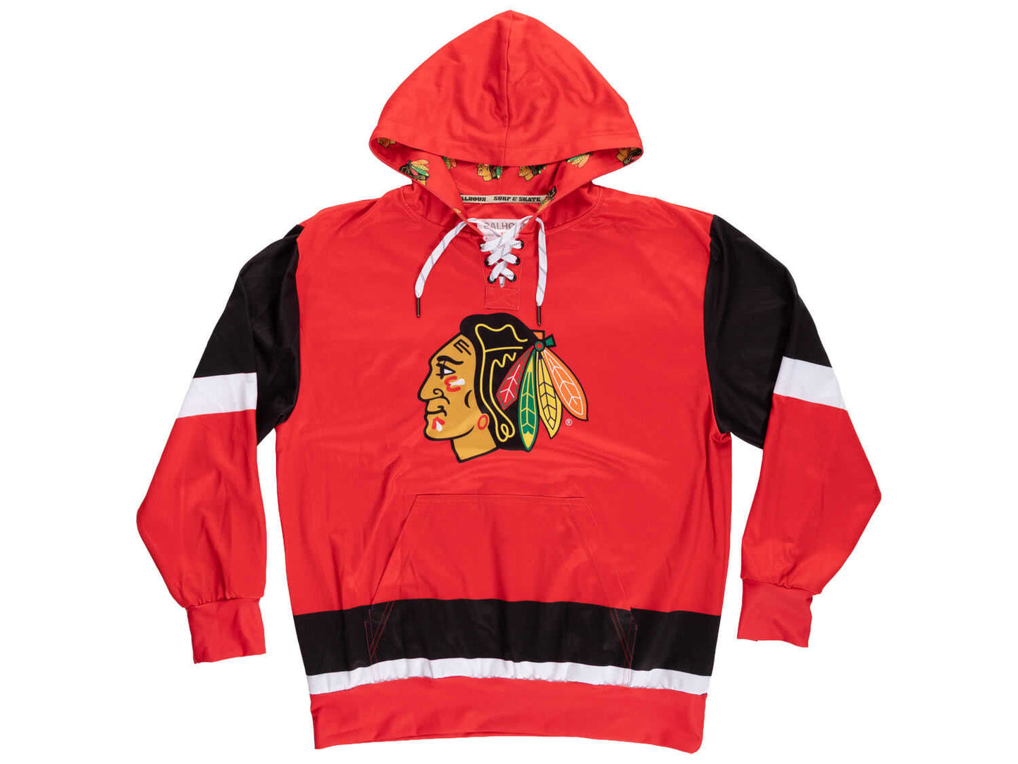 Chicago Blackhawks Hockey Lace Hoodie - www.Shopthatapp.com
