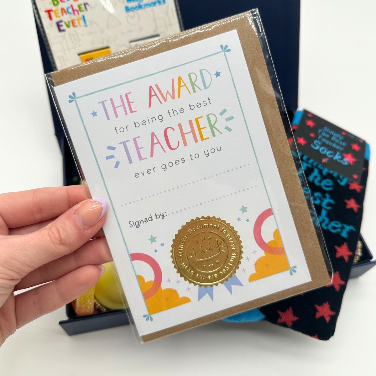 Thank You Teacher - Blue Gift Hamper-Food and beverage-www.Shopthatapp.com-HamperWell