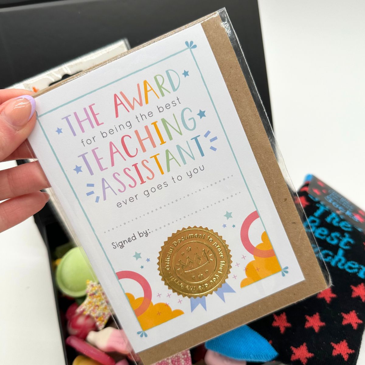 Thank You Teaching Assistant - Black Gift Hamper (Mens)-Food and beverage-www.Shopthatapp.com-HamperWell
