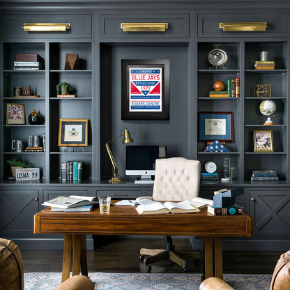 Toronto Blue Jays 12x16 Dual Tone Framed Artwork - www.Shopthatapp.com