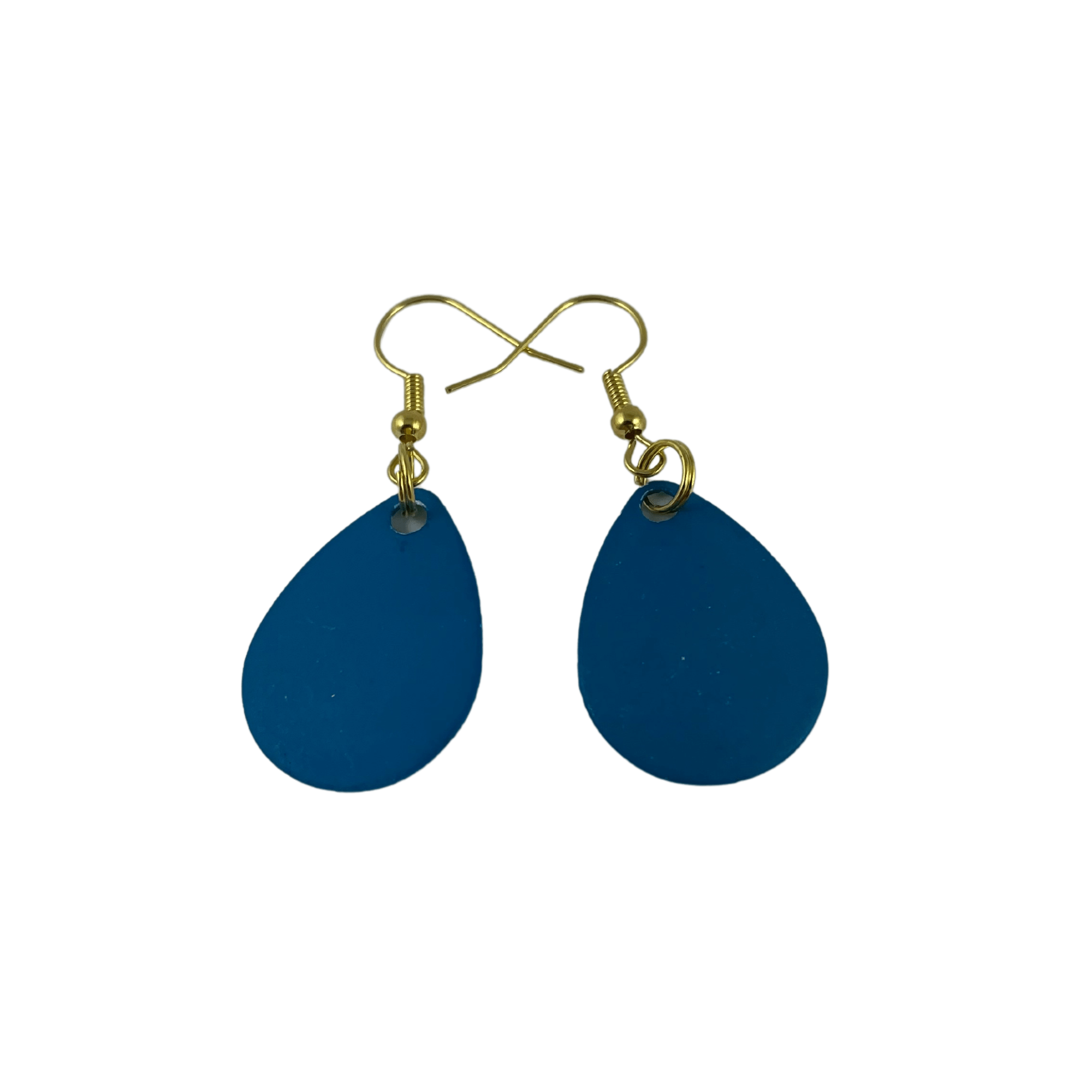 Colorado Blue Painted Spinner Blade Earrings - www.Shopthatapp.com
