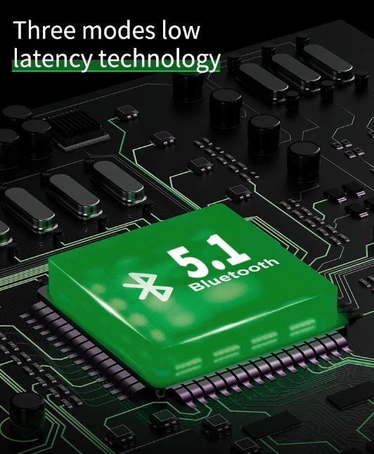 Bluetooth wireless headset Low Latency Gaming Headset LED RGB Microphone Pink / Black - www.Shopthatapp.com #