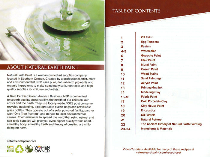 Natural Paint & Art Supplies Recipe Booklet - www.Shopthatapp.com