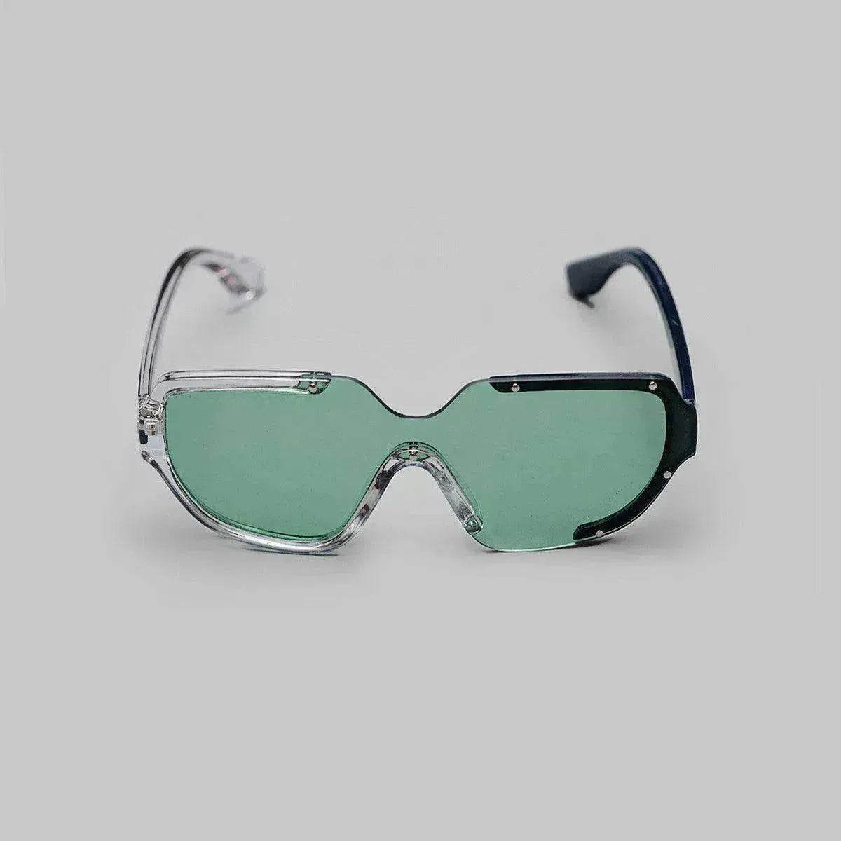 Bored Wear Asymmetrical Green Glasses - www.Shopthatapp.com