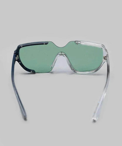 Bored Wear Asymmetrical Green Glasses - www.Shopthatapp.com