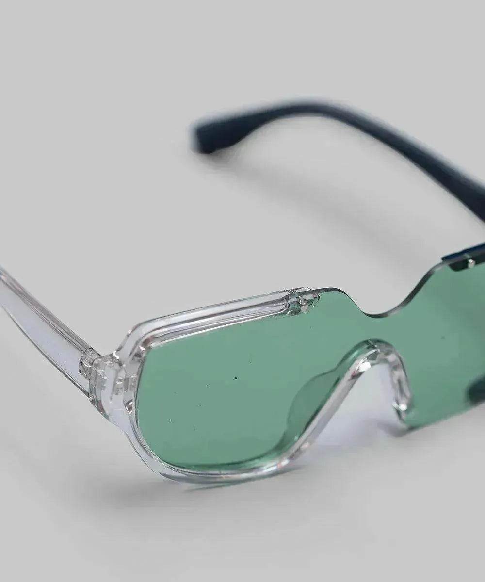 Bored Wear Asymmetrical Green Glasses - www.Shopthatapp.com