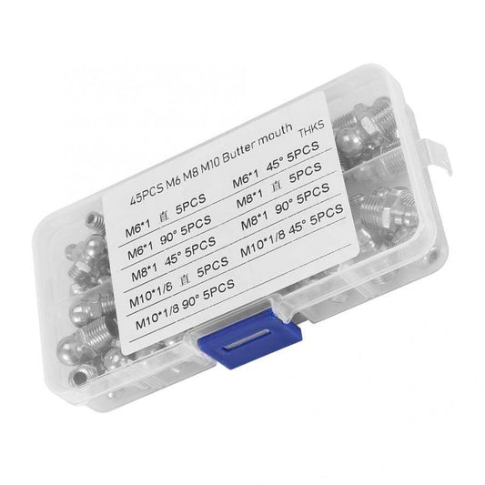 Boxed Straight Bend Grease Nipple Universal Lubrication Set - www.Shopthatapp.com #