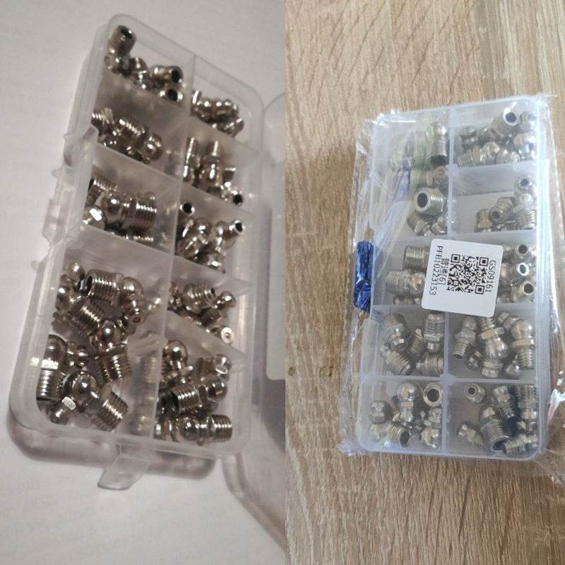 Boxed Straight Bend Grease Nipple Universal Lubrication Set - www.Shopthatapp.com #