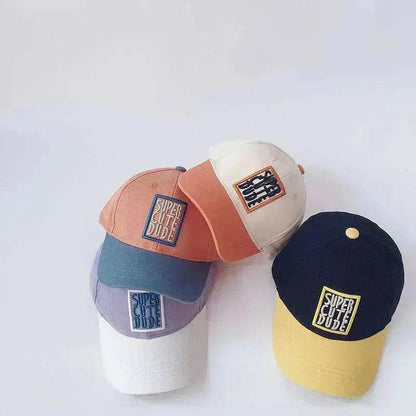 Boys And Girls Casual Color Matching Embroidery Caps - www.Shopthatapp.com #
