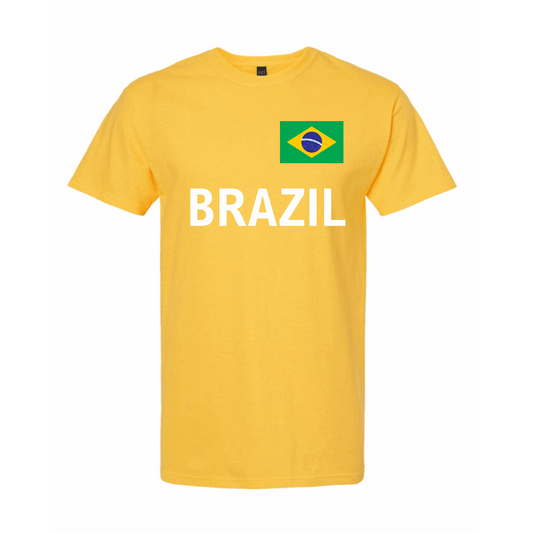 Brazil World Football Fan Tee – Yellow - www.Shopthatapp.com