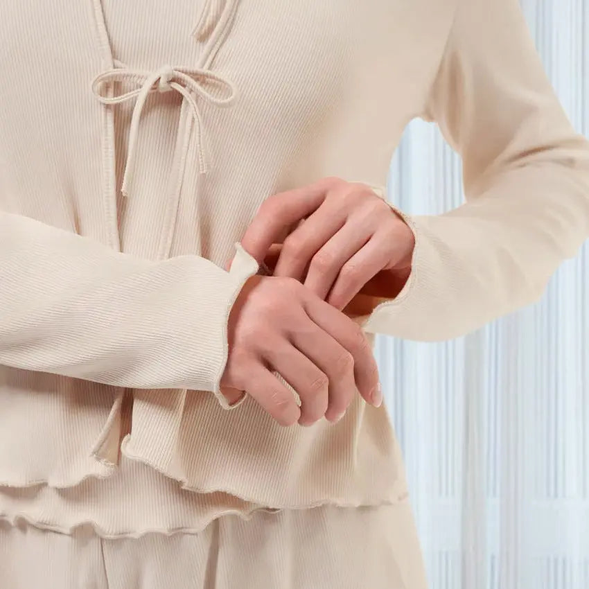 Breathable Stretch Knitted Pajamas Suit Suspenders For Women - www.Shopthatapp.com #