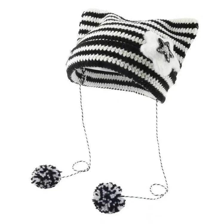 Breathable Windproof Cute Thermal Head Cover Woolen Cap beanies - www.Shopthatapp.com #