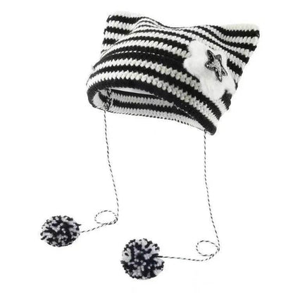 Breathable Windproof Cute Thermal Head Cover Woolen Cap beanies - www.Shopthatapp.com #