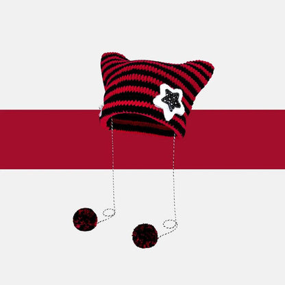 Breathable Windproof Cute Thermal Head Cover Woolen Cap beanies - www.Shopthatapp.com #