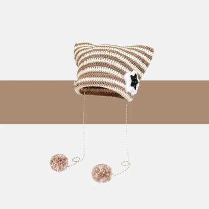 Breathable Windproof Cute Thermal Head Cover Woolen Cap beanies - www.Shopthatapp.com #