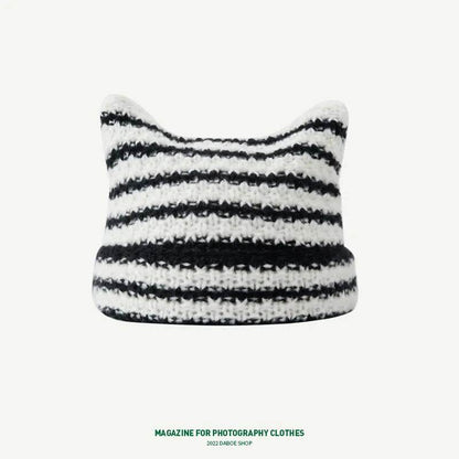 Breathable Windproof Cute Thermal Head Cover Woolen Cap beanies - www.Shopthatapp.com #