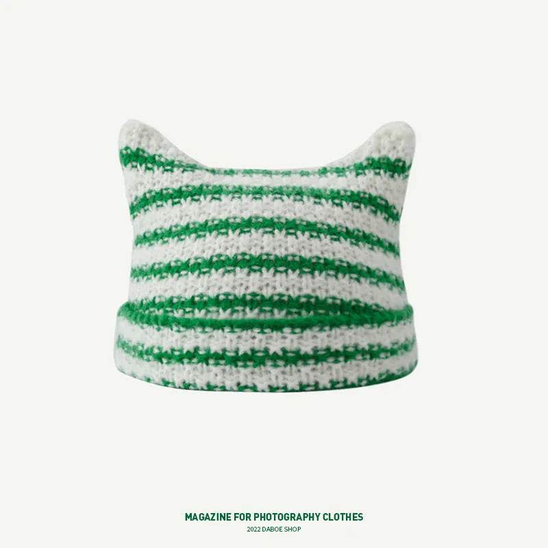 Breathable Windproof Cute Thermal Head Cover Woolen Cap beanies - www.Shopthatapp.com #