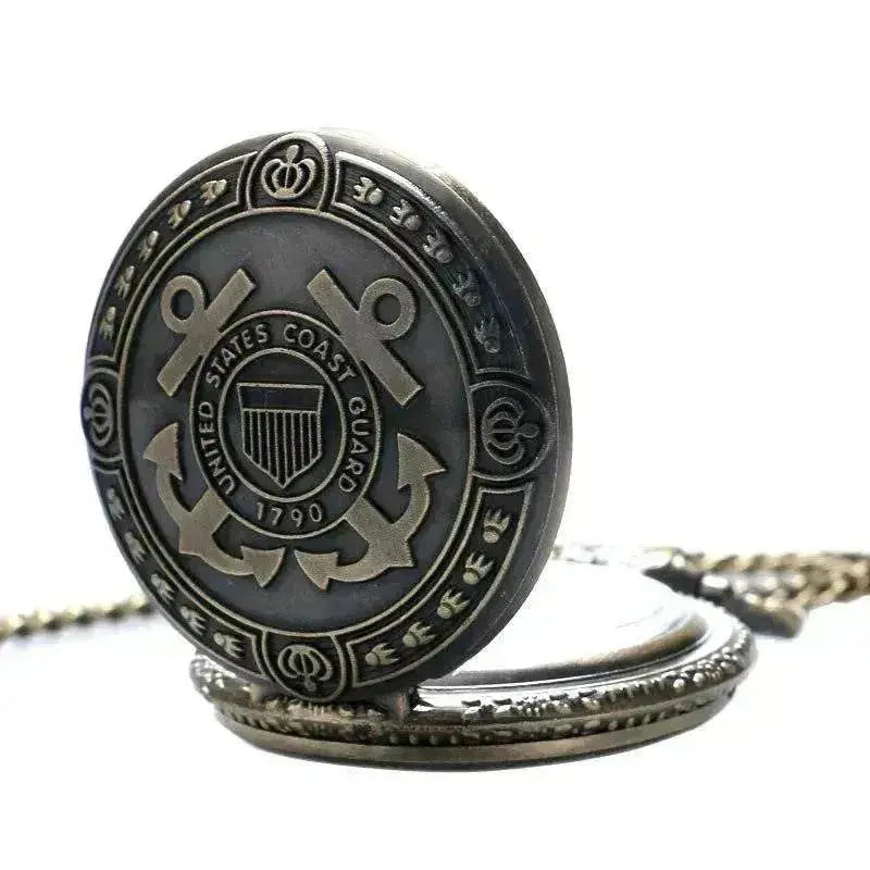 Bronze United States Coast Guard 1790 Theme Pocket Unisex Navy Watch. - www.Shopthatapp.com