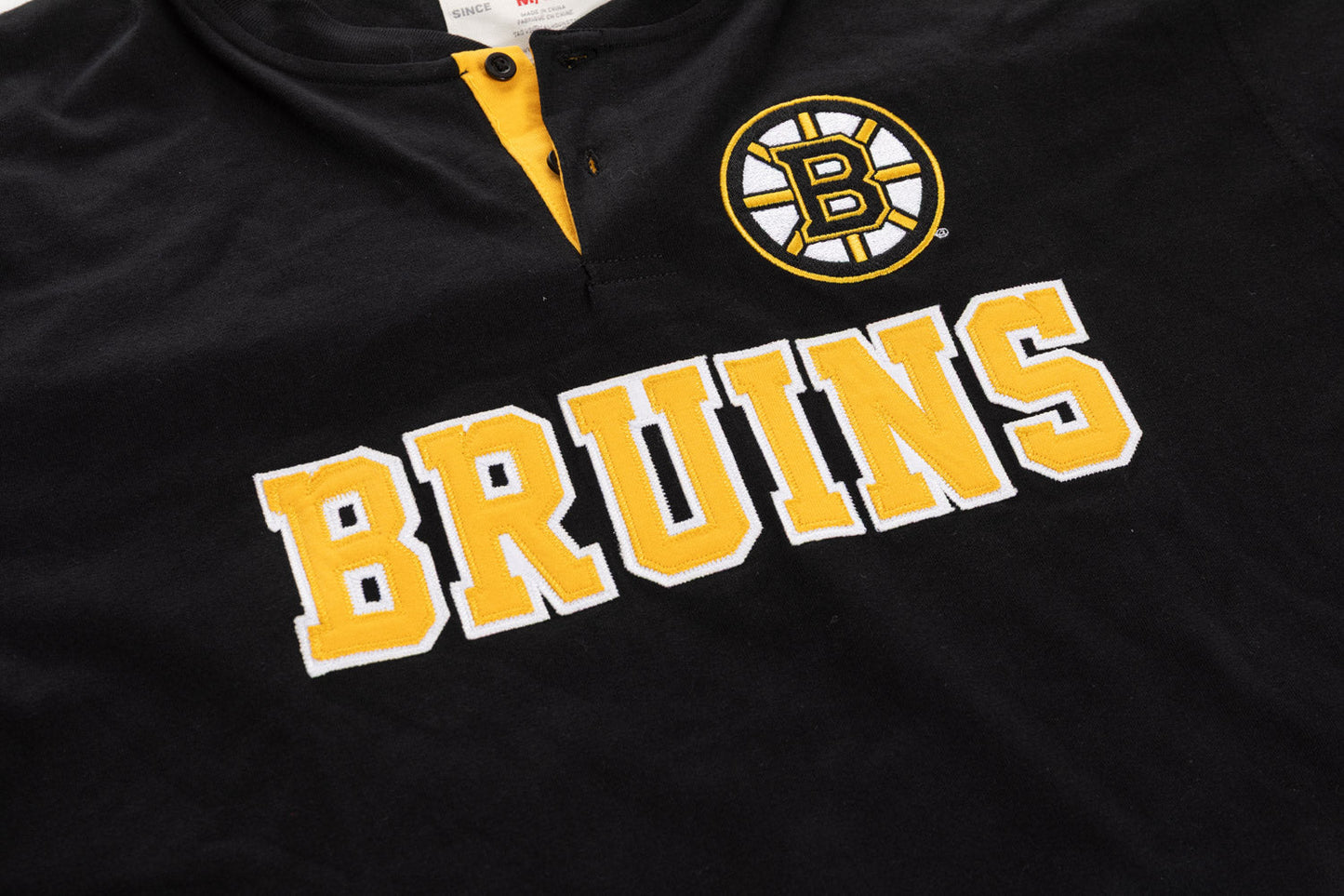 Boston Bruins Long Sleeve Henley - www.Shopthatapp.com