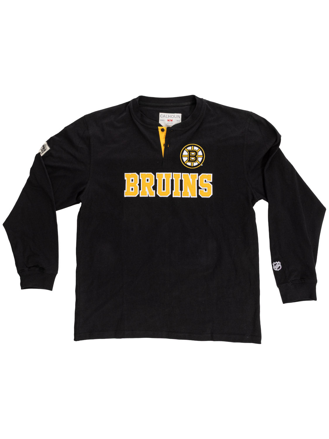 Boston Bruins Long Sleeve Henley - www.Shopthatapp.com