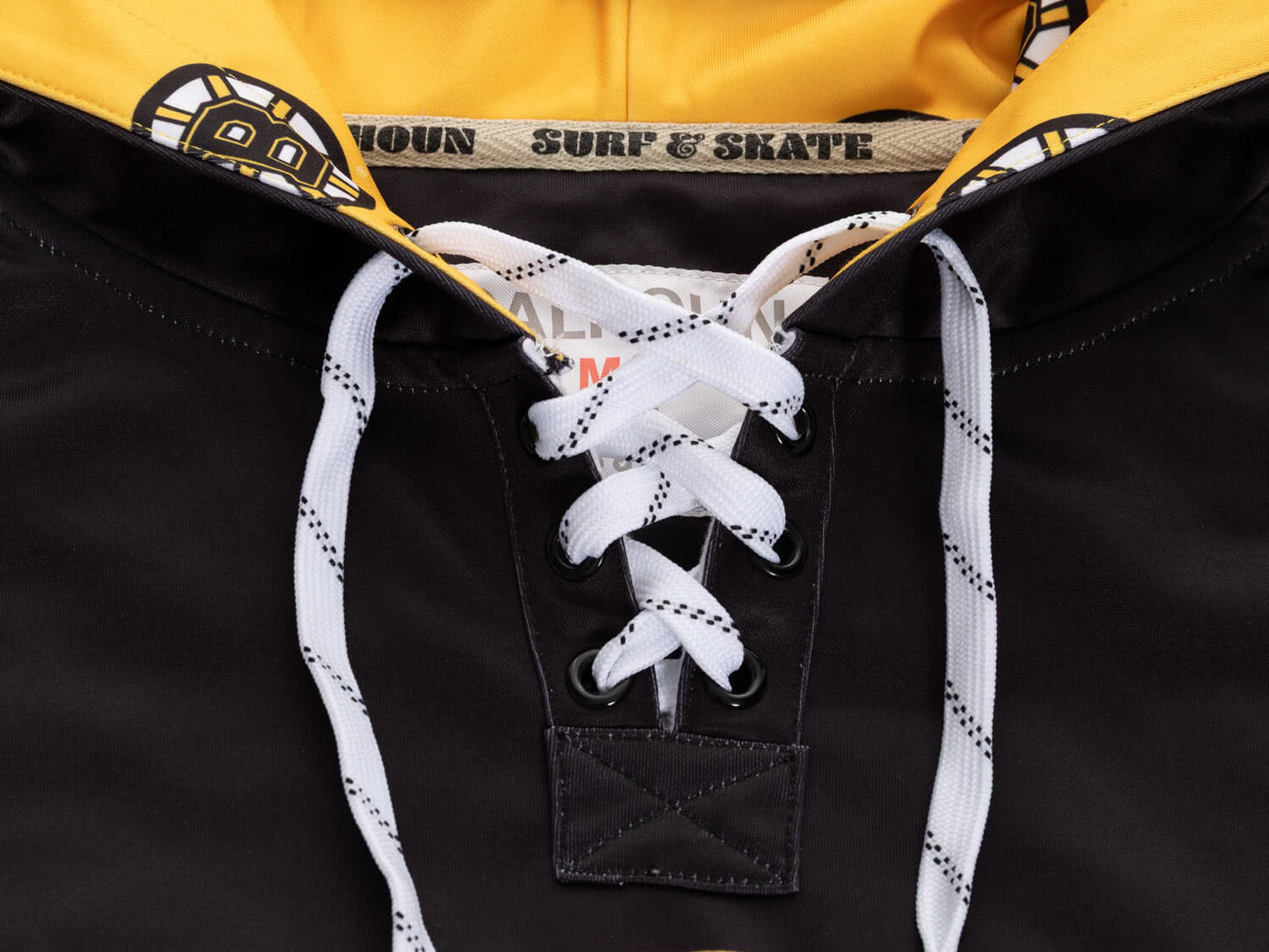 Boston Bruins Hockey Lace Hoodie - www.Shopthatapp.com