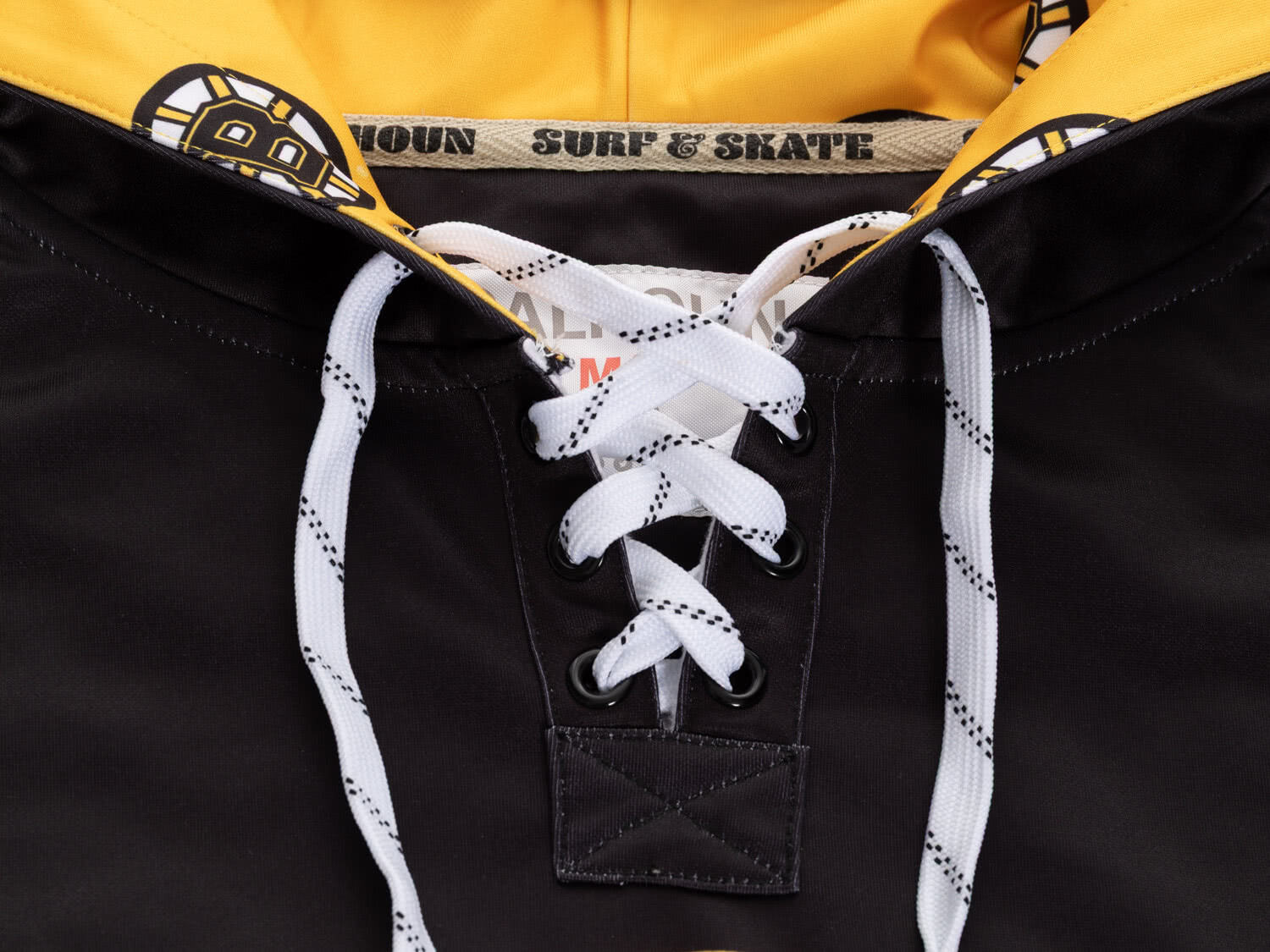 Boston Bruins Hockey Lace Hoodie - www.Shopthatapp.com