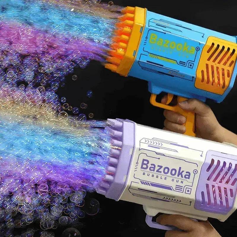 Bubble Gun Rocket 69 Holes Soap Blower With Light - www.Shopthatapp.com