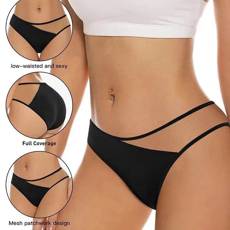 Butt Lifting Low Waisted Full Coverage Mesh Panties for women - www.Shopthatapp.com #
