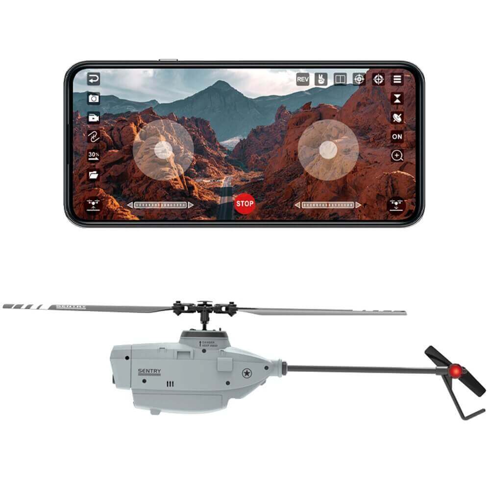 C127 Single Blade Helicopter Drone - 6-Axis Gyro, WiFi FPV, Nano HD Camera Toy - www.Shopthatapp.com #