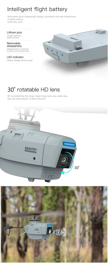 C127 Single Blade Helicopter Drone - 6-Axis Gyro, WiFi FPV, Nano HD Camera Toy - www.Shopthatapp.com #