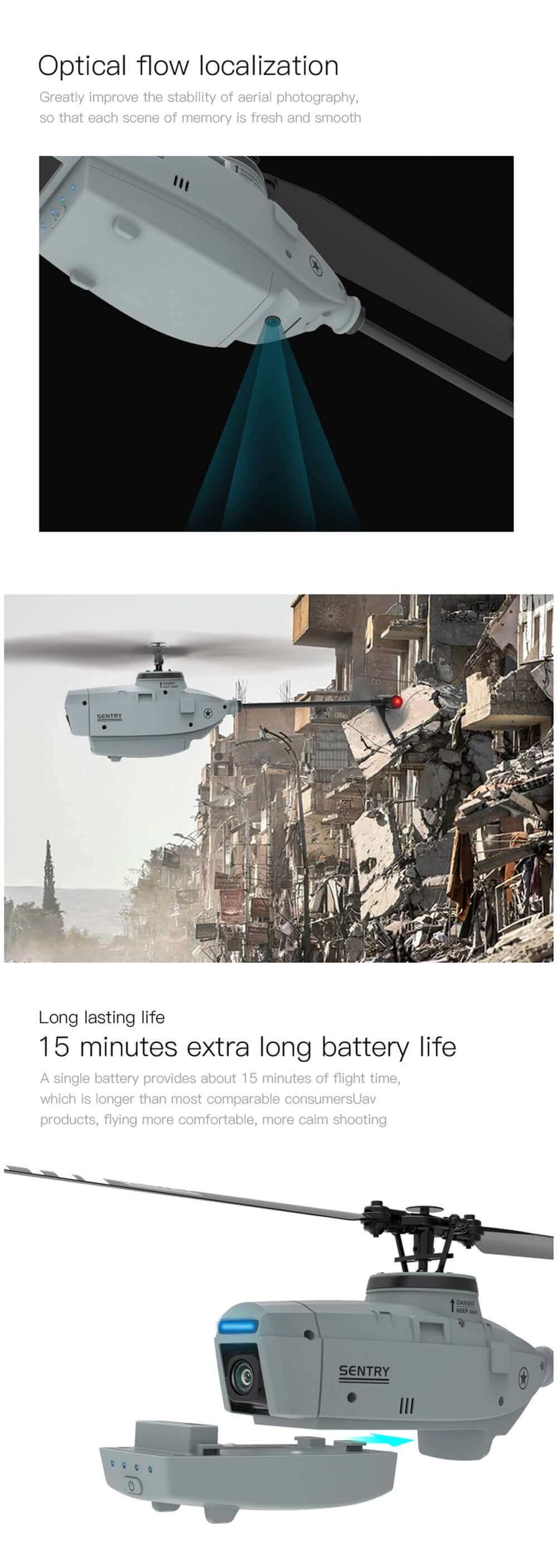 C127 Single Blade Helicopter Drone - 6-Axis Gyro, WiFi FPV, Nano HD Camera Toy - www.Shopthatapp.com #