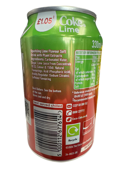 Coca Cola Lime Flavour Can 355ML - U.K Edition - www.Shopthatapp.com