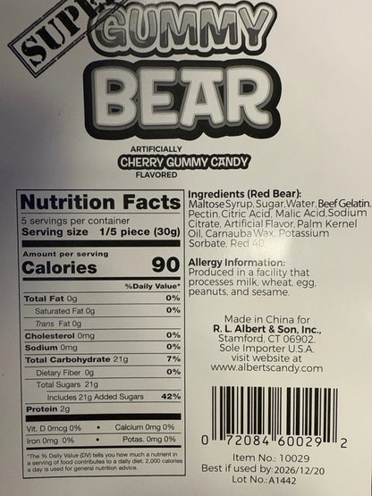 Super Gummy Bear Candy 150G - U.S Edition - www.Shopthatapp.com
