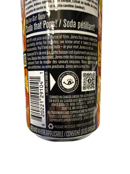 Pop Jones Prebiotic Orange and Cream Soda 355ML - Canadian Edition - www.Shopthatapp.com