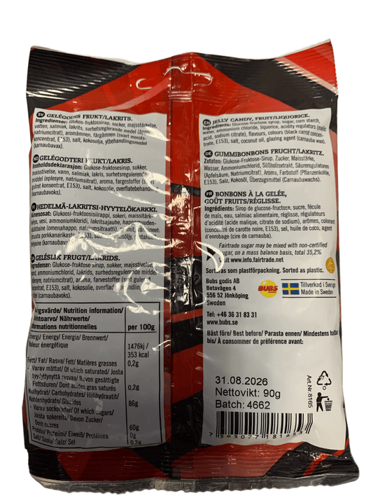 BUBS Godis Hallon Skalle Candy Bag 90G - Swedish Edition - www.Shopthatapp.com