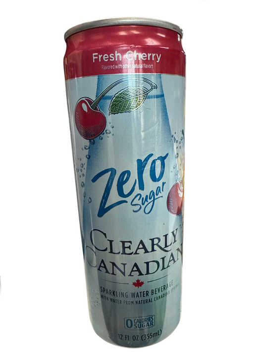 Clearly Canadian Zero Sugar Fresh Cherry Flavour 355ML - Canadian Edition - www.Shopthatapp.com