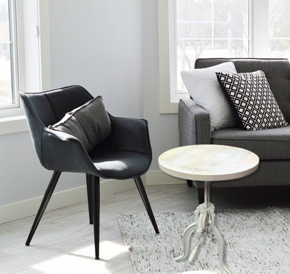 Kai Adjustable Crank Side Table, Antique White - www.Shopthatapp.com