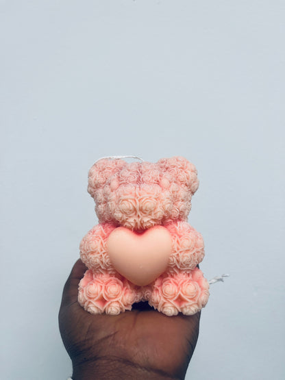 Bougie parfumée Ours en rose