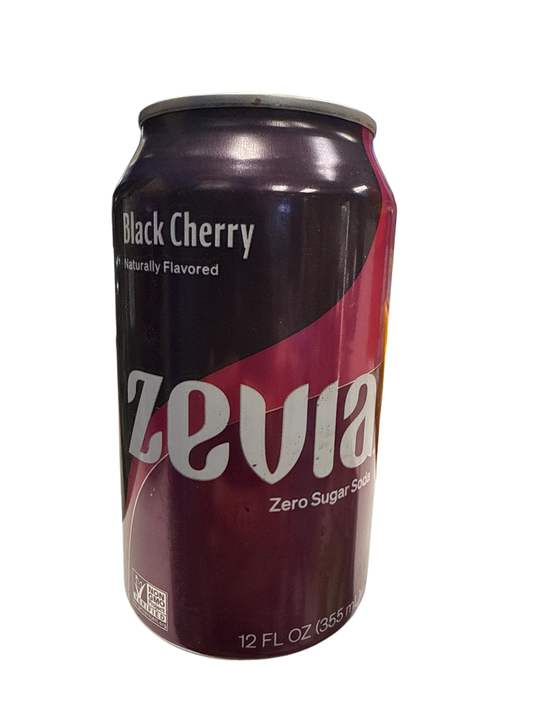Zevia Zero Sugar Black Cherry Flavoured Soda 355ML - Canadian Edition