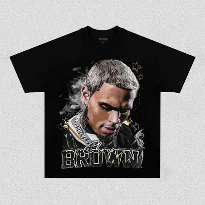 Chris Brown: Music Icon Tee V7 - www.Shopthatapp.com